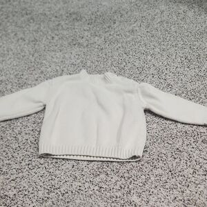 Toddler Girls Zara Elegant Cream Turtleneck Sweater